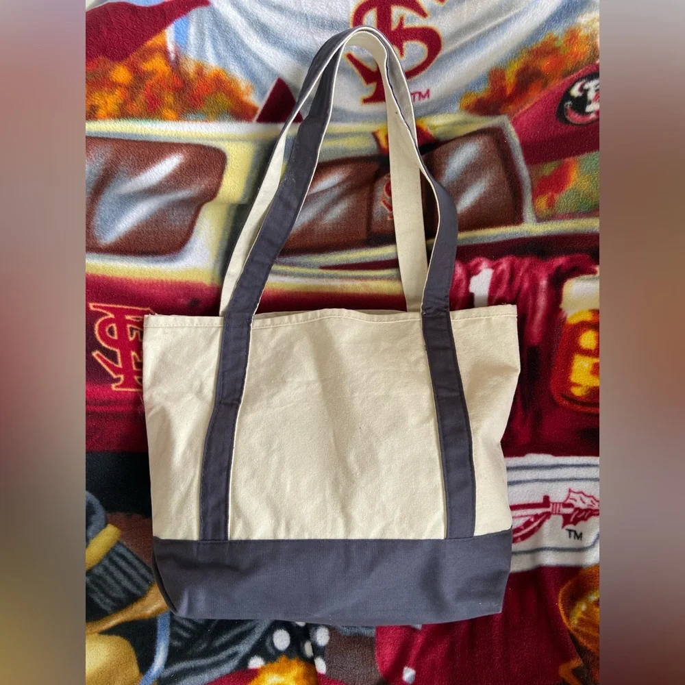 Florida State University Handcrafted Canvas Tote Bag with patchwork